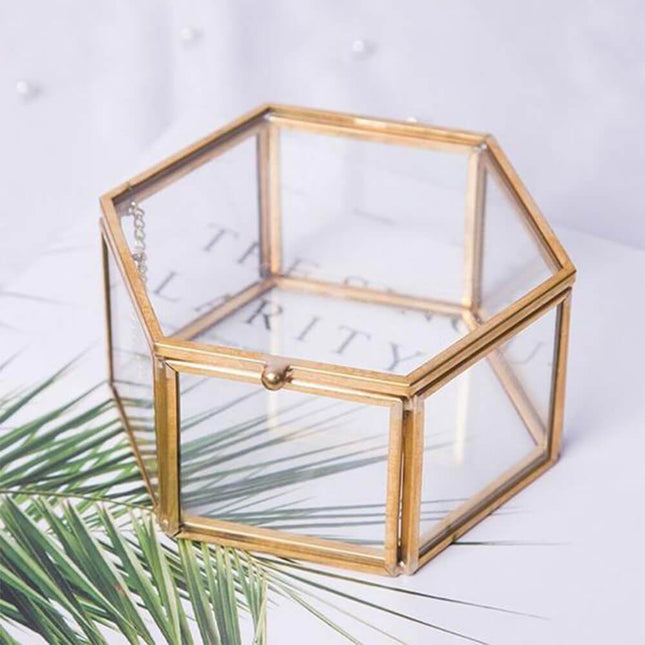Schmuckkästchen Glas Gold