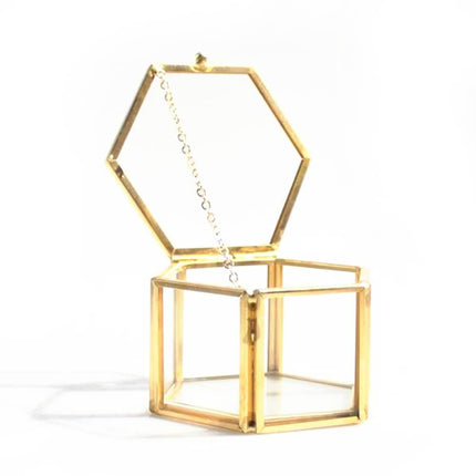 Schmuckkästchen Glas Gold