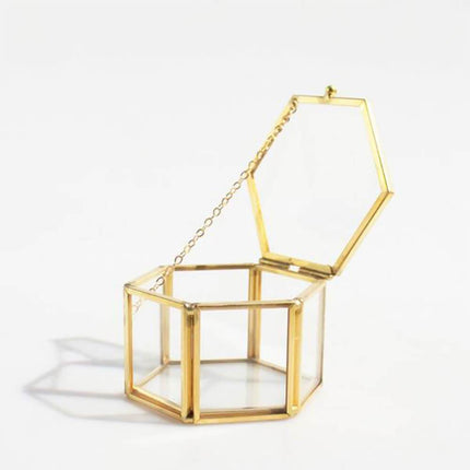 Schmuckkästchen Glas Gold